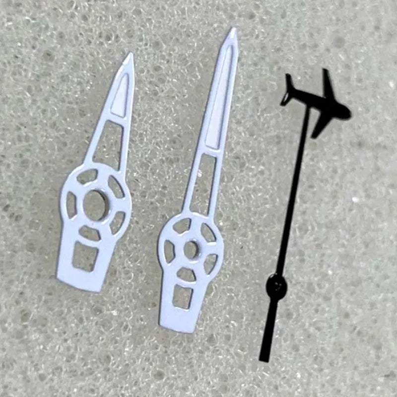 Modified Green Luminous White-Plane Watch Hands for NH35/NH36/4R/7S Movement
