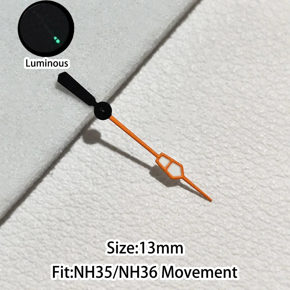 Green/Blue Green Luminous Watch Hands Fit NH35 NH36 Personalized Second Hand