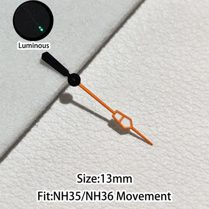 Green/Blue Green Luminous Watch Hands Fit NH35 NH36 Personalized Second Hand
