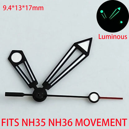 Watch Accessories Pointer NH 35 NH36 Hands Green/Blue Super Luminous Suitable For NH 35 NH36 Movement