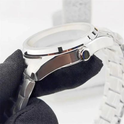 39.5mm SUB Stainless Watch Case Set with Sapphire Glass for NH35/NH36/4R35A