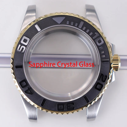 40mm Watch Case Sapphire Glass For NH35 NH36 34 8215 2824 PT5000 Fit 28.5mm Dial