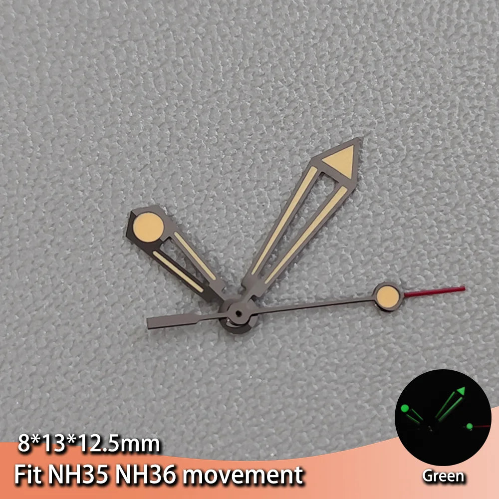 Luminous Green Watches Hands for NH35 NH36 Series ETA 2836 2824 Miyota 8205 8215