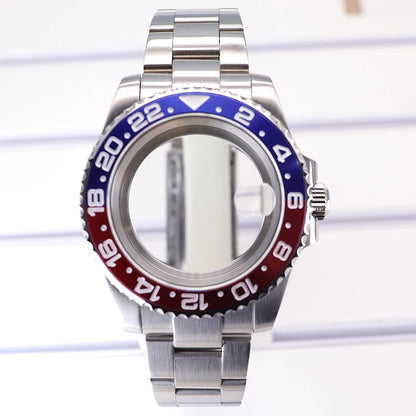 Silver 40mm Diver Case Sapphire  For NH35 NH36 NH34 NH38 Miyota 8215 Eta 2824