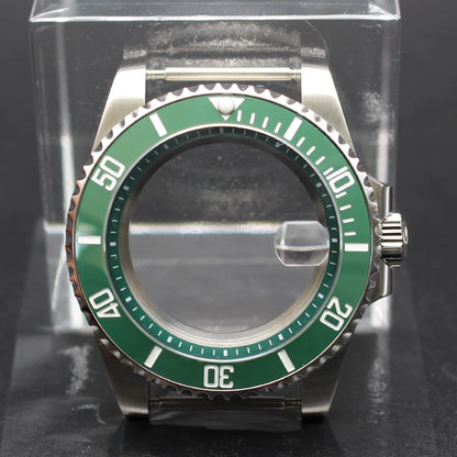 40mm Diver Watch Cases Ceramic Bezel Sapphire Glass For Sub NH35 NH36 NH34 NH38