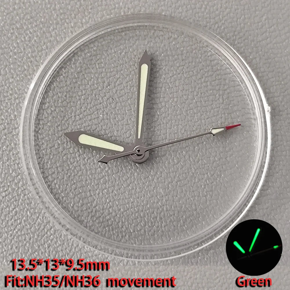 Watch Hands Pointer Luminous C3 Green Suitable for NH35/NH36 ETA 2836 2824