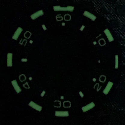 28.5mm S Logo SKX Minute Number Watch Dial Green Luminous Fit NH35/NH36/7S/4R