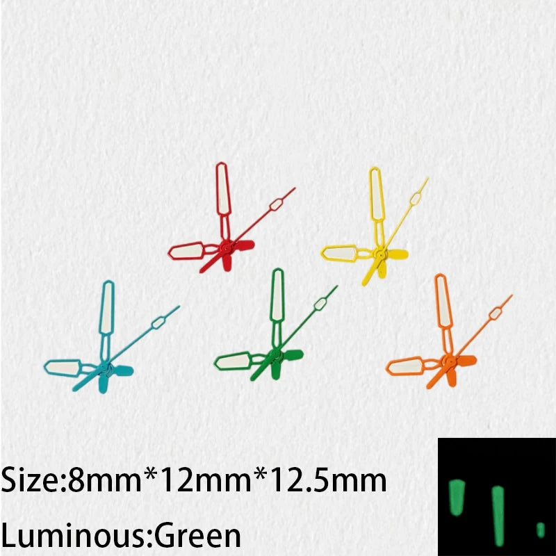 Modified CandyColor Green Luminous Watch Hands for NH35/NH36/4R/7S Movement