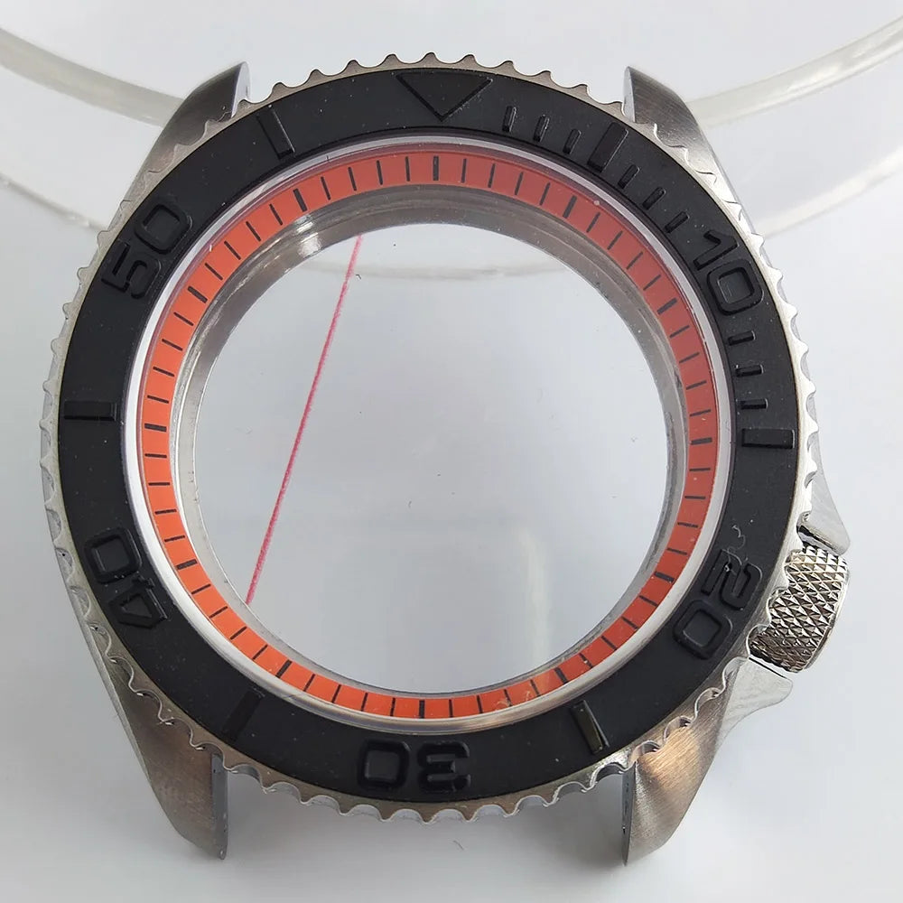 Plane Sapphire Glass Ceramic Bezel Stainless Steel Watch Case Fit NH 35 NH36 Movement High End Waterproof Watch Case