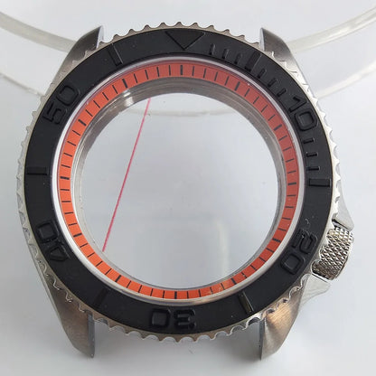 Plane Sapphire Glass Ceramic Bezel Stainless Steel Watch Case Fit NH 35 NH36 Movement High End Waterproof Watch Case