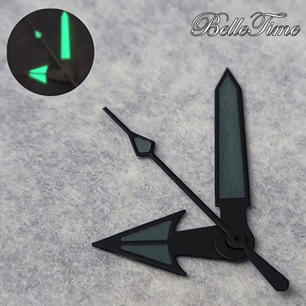 C3 Green Luminous Watch Hands Set For NH34 NH35 4R35 NH36 4R36 Movement