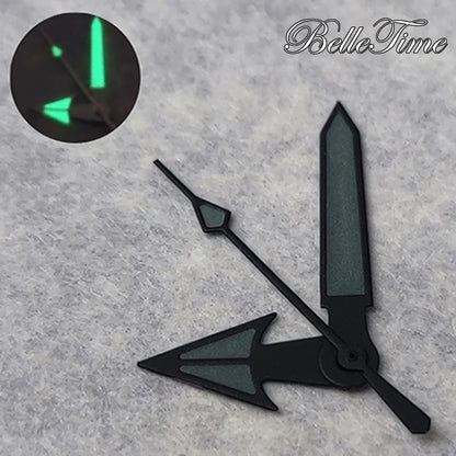 C3 Green Luminous Watch Hands Set For NH34 NH35 4R35 NH36 4R36 Movement