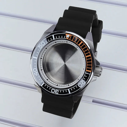 Diving Case 43mm Watch Case Sapphire Glass For Mod Samurai NH35 NH36 NH38 NH34