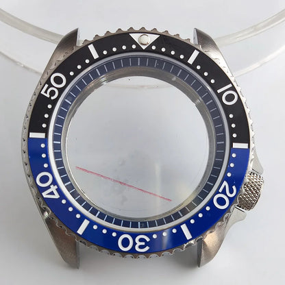 Plane Sapphire Glass Ceramic Bezel Stainless Steel Watch Case Fit NH 35 NH36 Movement High End Waterproof Watch Case
