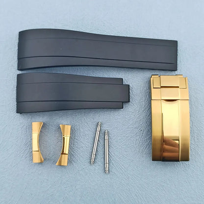 39.3mm Stainless Steel Watch Case Dtn Color Diamond Bezel 20mm Strap for VK63