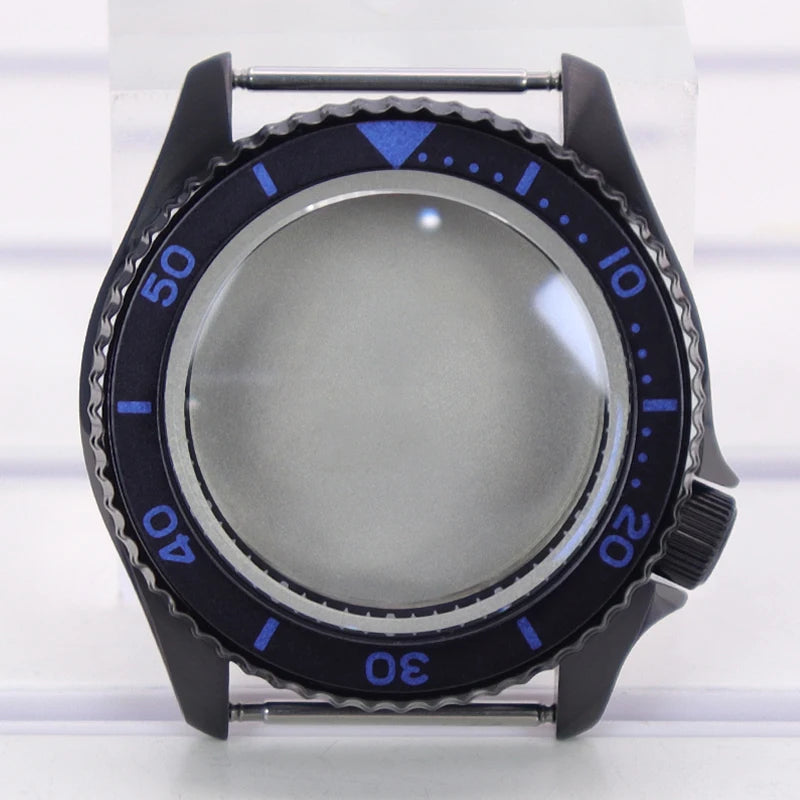42mm PVD Ring Watch Case With Bezel Sapphire For Mods 007 NH35 NH36 NH38 NH34