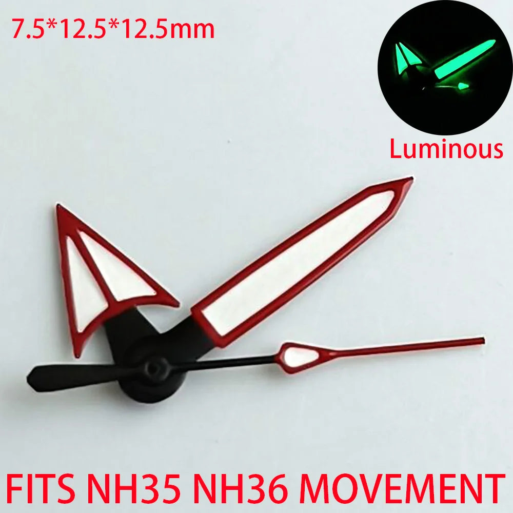Watch Accessories Pointer NH 35 NH36 Hands Green/Blue Super Luminous Suitable For NH 35 NH36 Movement