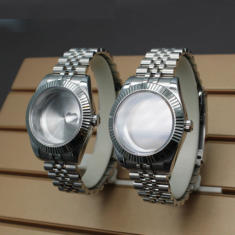 36/40mm Watch Case Sapphire Glass For nh35 nh36 Miyota 8215 28.5mm Dial Datejust