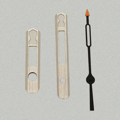 Modified Green Luminous Black-Orange Second Hand Watch Hands for NH35/NH36/4R/7S