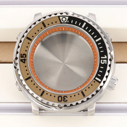 43mm Watch Case For NH34 NH35 NH36 NH38 Tuna Sapphire Crystal Luminous Bezel