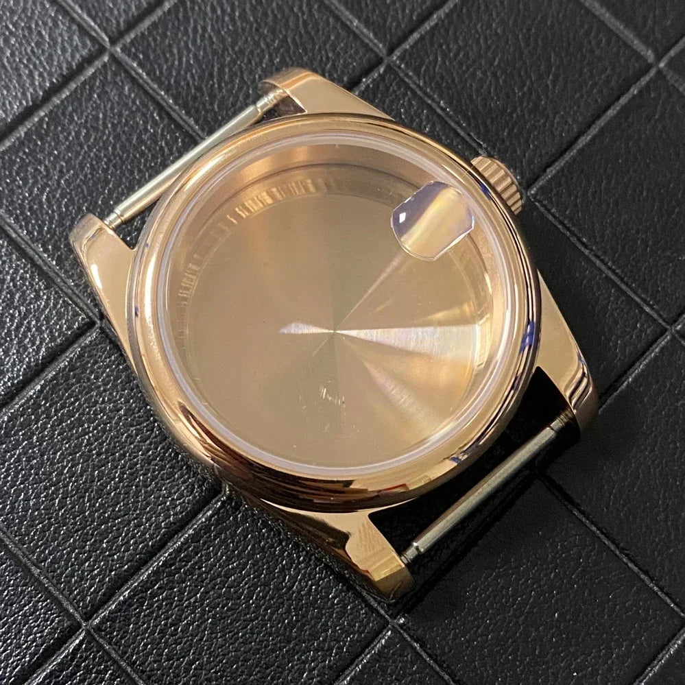 36/39mm Rose Gold Case Oyster Watch Case with Sapphire Crystal for NH35/NH36/4R