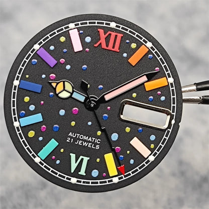 Modified 28.5mm Watch Dial with Hands Set Color Diving Surface for NH35 / NH36
