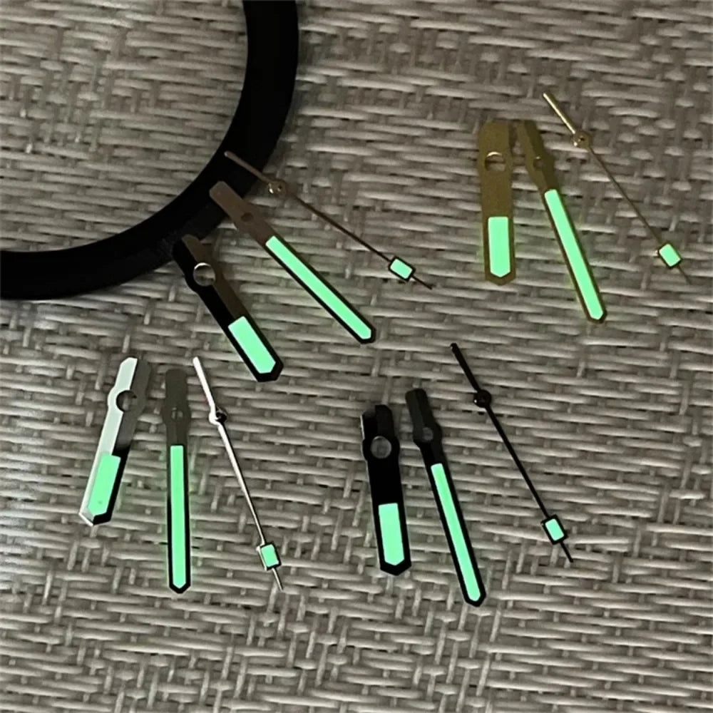 Green Luminous Hands for NH35 NH36 NH34 Movement Triangular Second Hand