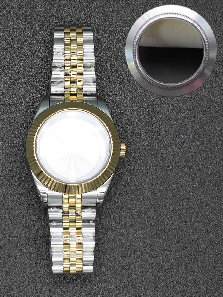 36/40mm Watch Case Sapphire Glass For nh35 nh36 Miyota 8215 28.5mm Dial Datejust