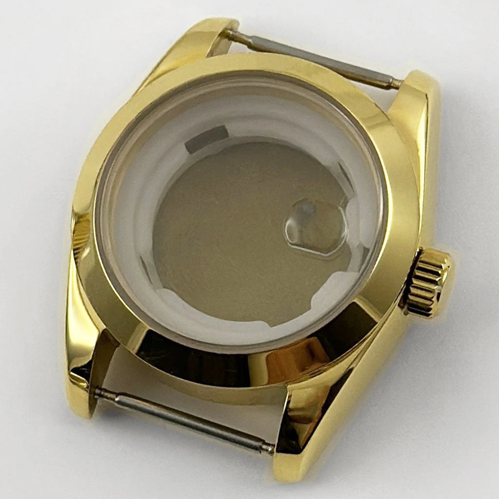 31MM Ladies Round Polished Fluted Bezel Sapphire Crystal Watch Case for NH05/06