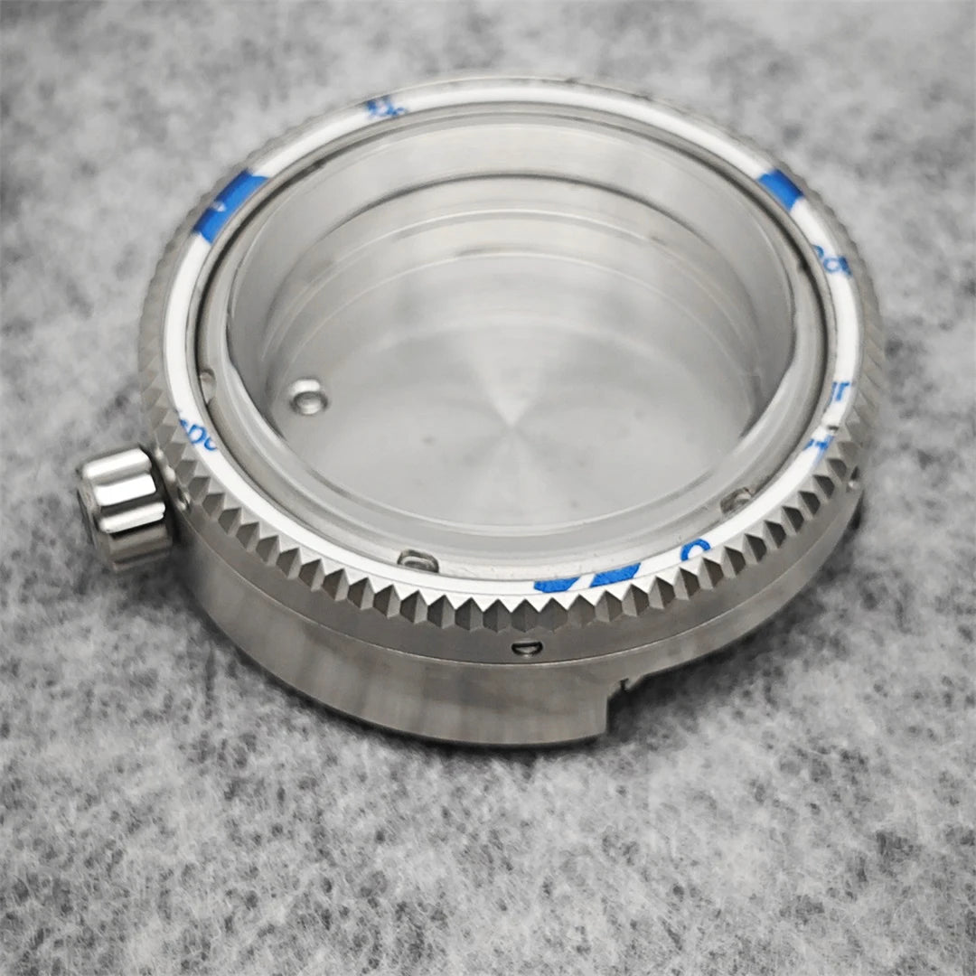 42MM Watch Case Steel Cylinder Case with Sapphire Crystal for NH35/NH36/4R/7S