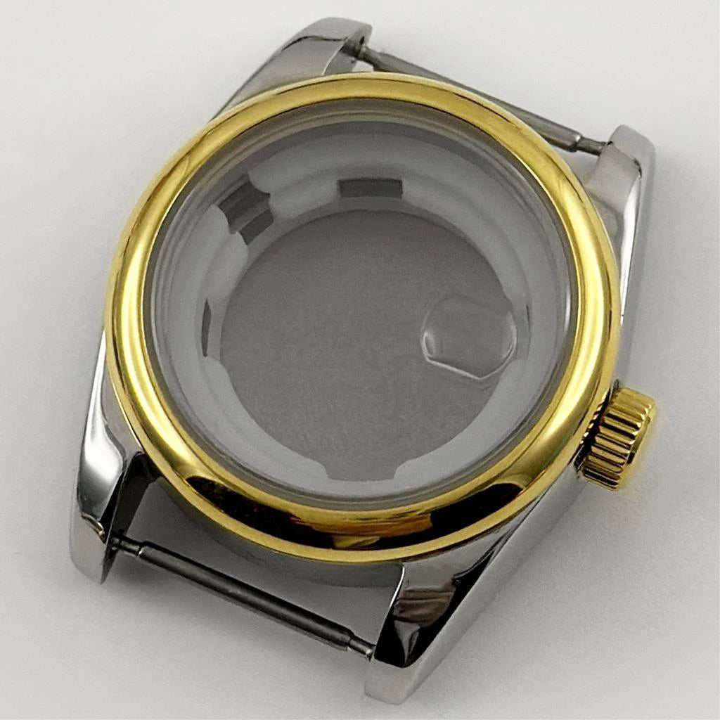31MM Ladies Round Polished Fluted Bezel Sapphire Crystal Watch Case for NH05/06
