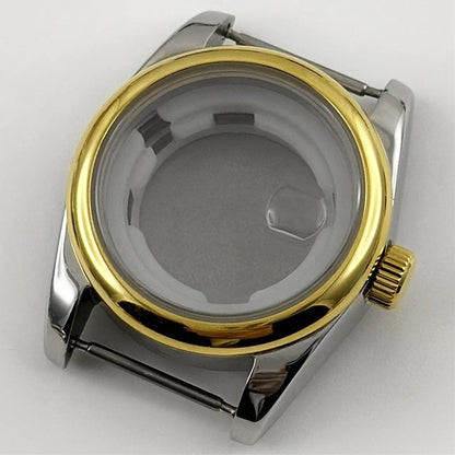 31MM Ladies Round Polished Fluted Bezel Sapphire Crystal Watch Case for NH05/06