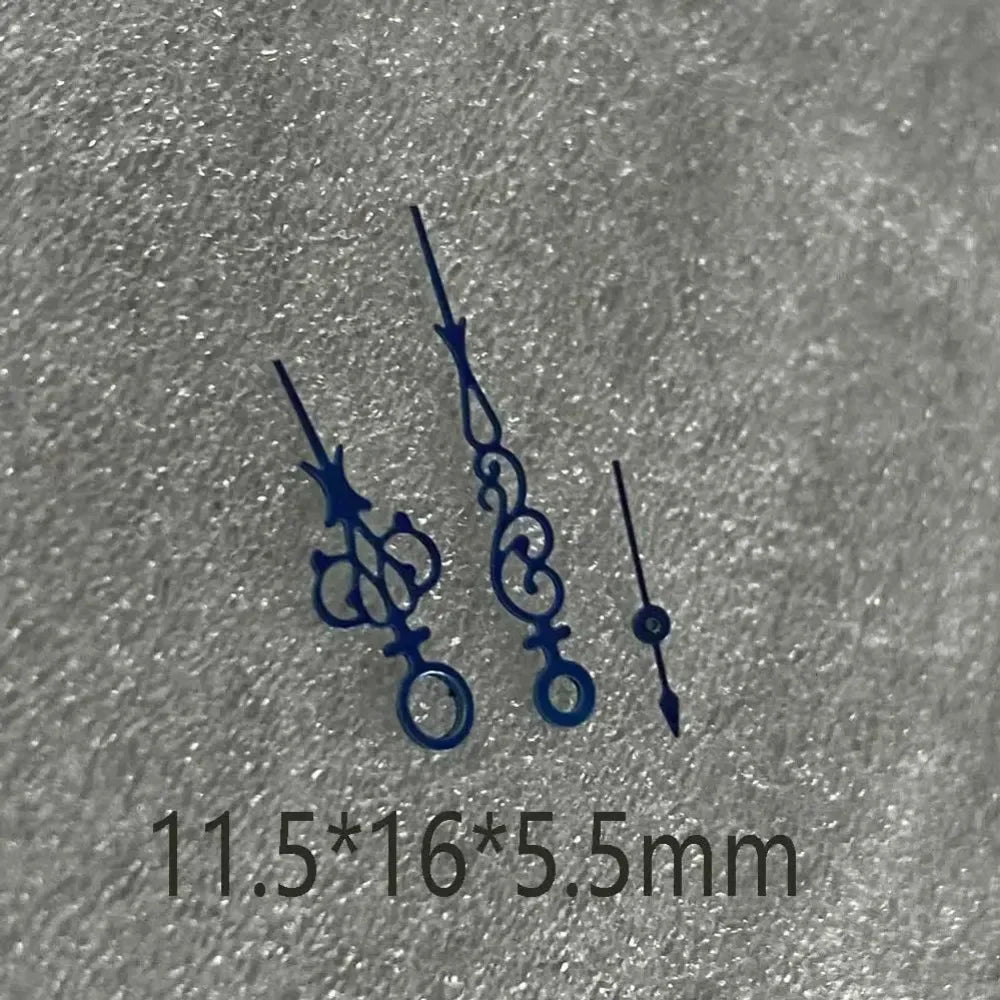 Blue Hollow Snowflake Watch Hands for ETA6497/6498 ST3600/ST3620 Series