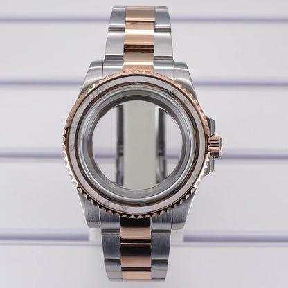 40mm Steel Watch Case Sapphire Glass For NH34/35/36/38 NH70 Miyota 8215 Eta 2824