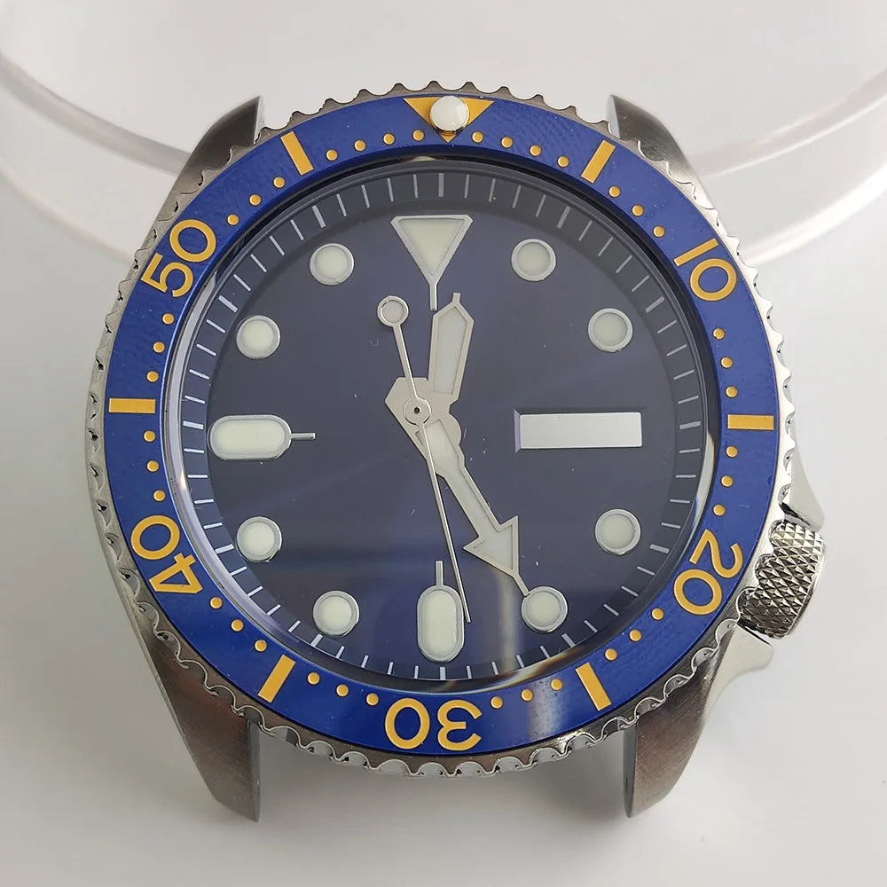 Plane Sapphire Glass Ceramic Bezel Stainless Steel Watch Case Fit NH 35 NH36 Movement High End Waterproof Watch Case