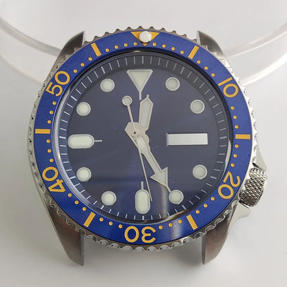 Plane Sapphire Glass Ceramic Bezel Stainless Steel Watch Case Fit NH 35 NH36 Movement High End Waterproof Watch Case