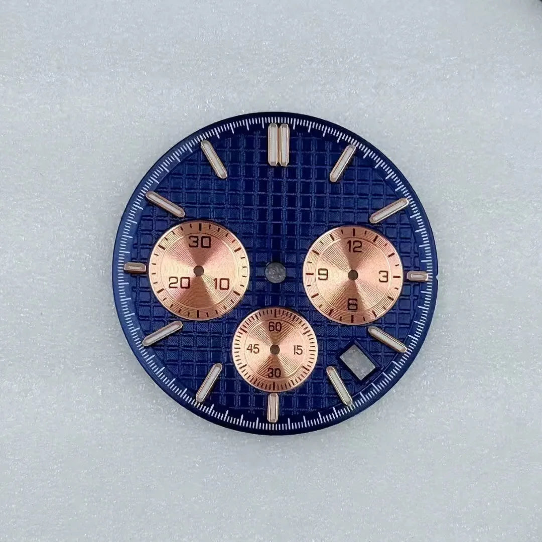 31.8mm Mechanical Timer Watch Dial And Hands Suitable For VK63 Quartz Movement