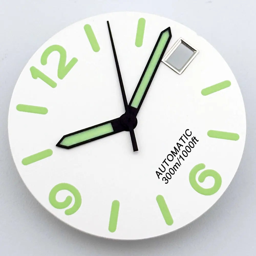 Multicolor Font 28.5mm Watch Dial C3 Green Luminous for NH35 NH36 Movement