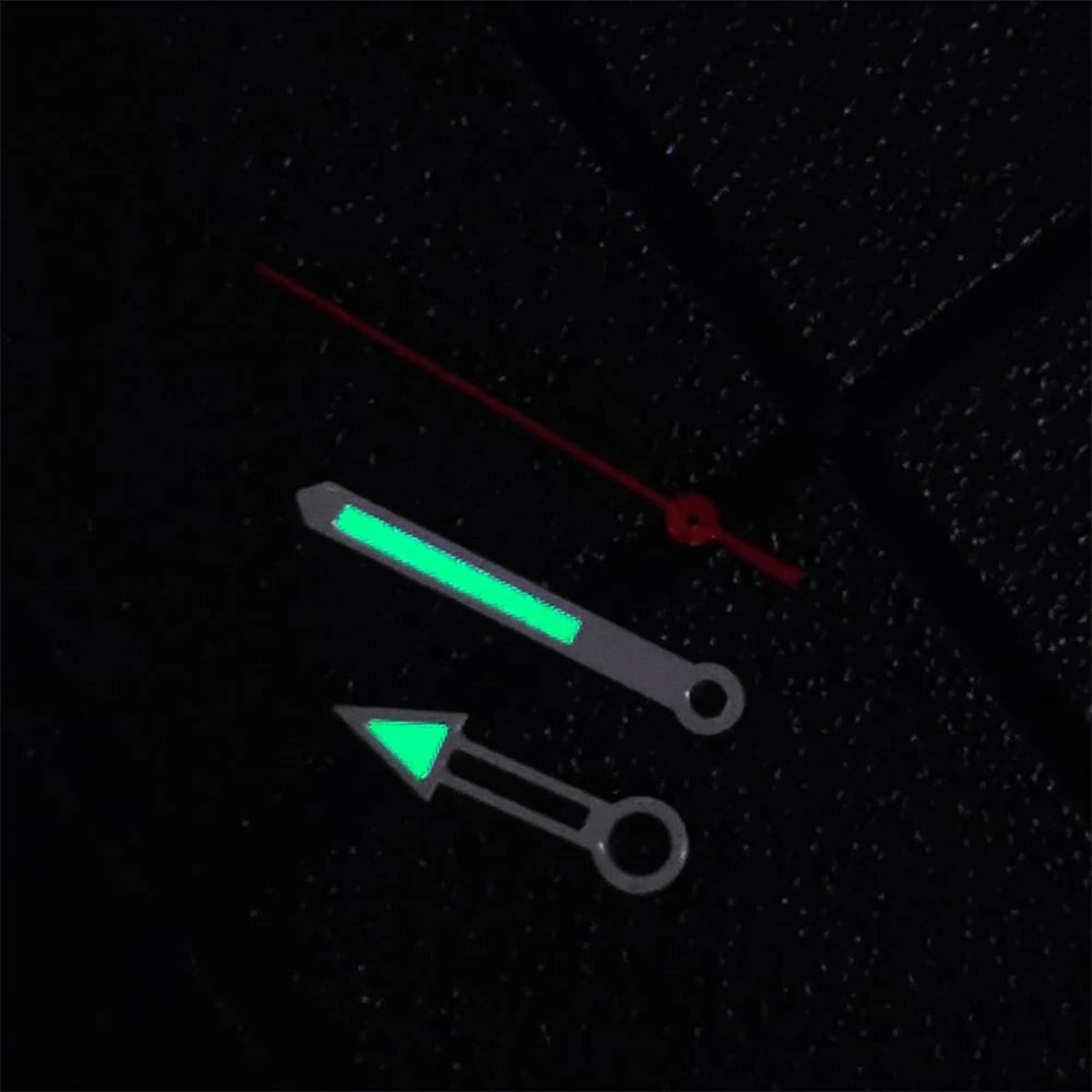 White Red Watch Hands Fit for NH35 NH36 4R 7S Movement with Green Luminous
