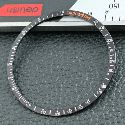 38.5mm flat aluminum bezel for men's diving watch, durable replacement accessory without luminous features.