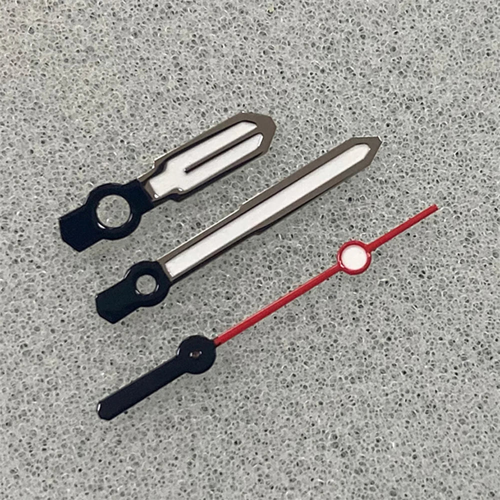 Black White Red Watch Hands 3 Colors Green Luminous Fits for NH35 NH36 4R 7S
