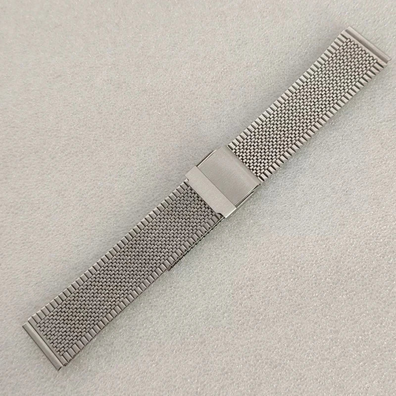 36.5mm Silver Geometric Design Bubble Mirror Watch Case+Strap Fit NH35/NH36/4R