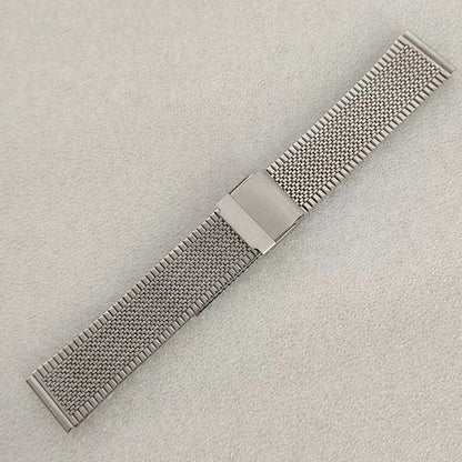 36.5mm Silver Geometric Design Bubble Mirror Watch Case+Strap Fit NH35/NH36/4R