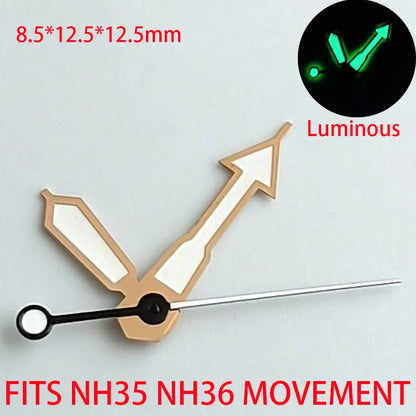 Watch Accessories Pointer NH 35 NH36 Hands Green/Blue Super Luminous Suitable For NH 35 NH36 Movement