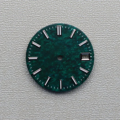 28.5mm Watch Dial Green Luminous Snowflake Dial for SKX007 NH35/NH36/4R/7S