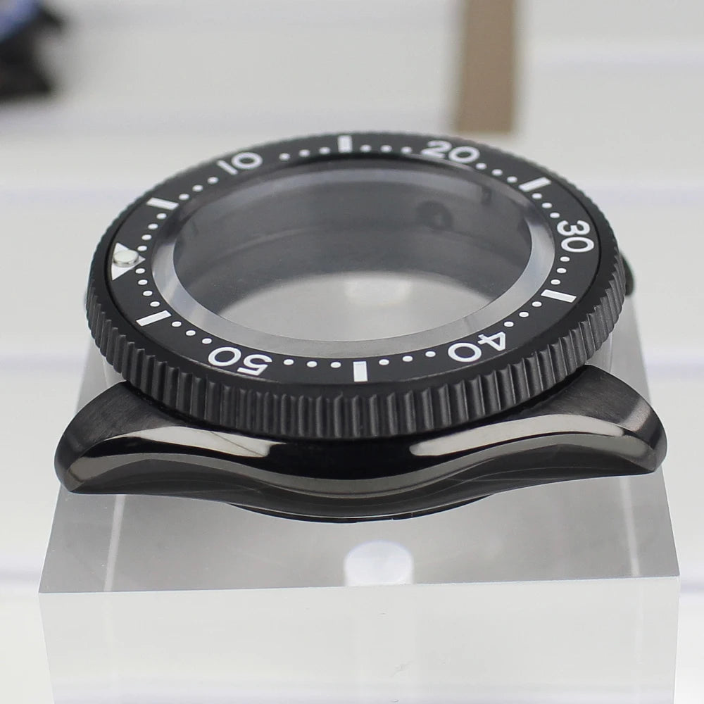 38mm Ceramic Bezel Watch Case For Nh35 Nh36 4R36 For Mod Skx Sapphire Glass