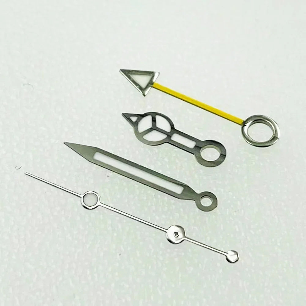 Yellow+Silver Trim Blue Luminous Diving Watch Hand for NH34 GMT 4 Hands