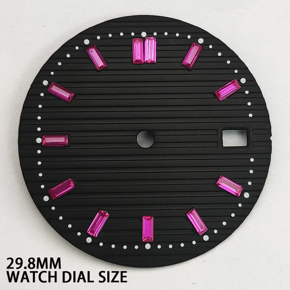 29.8MM Watch Dial Gradient Color Diamond  Modified Diving for NH35 NH36 Movement