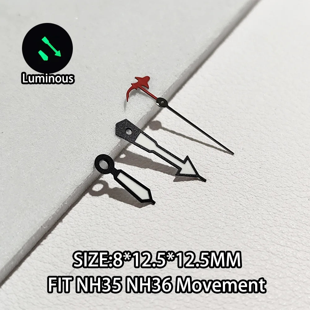 Watch Hands Luminous Suitable For NH35 NH36 Movement Personalized Second Hand
