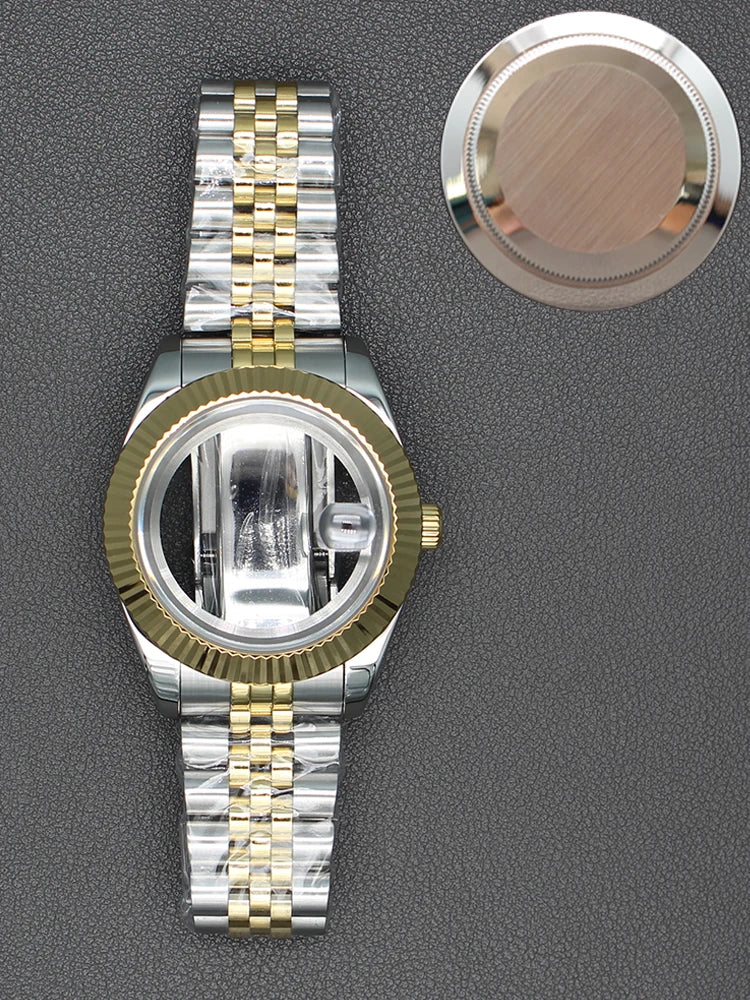 36/40mm Watch Case Sapphire Glass For nh35 nh36 Miyota 8215 28.5mm Dial Datejust